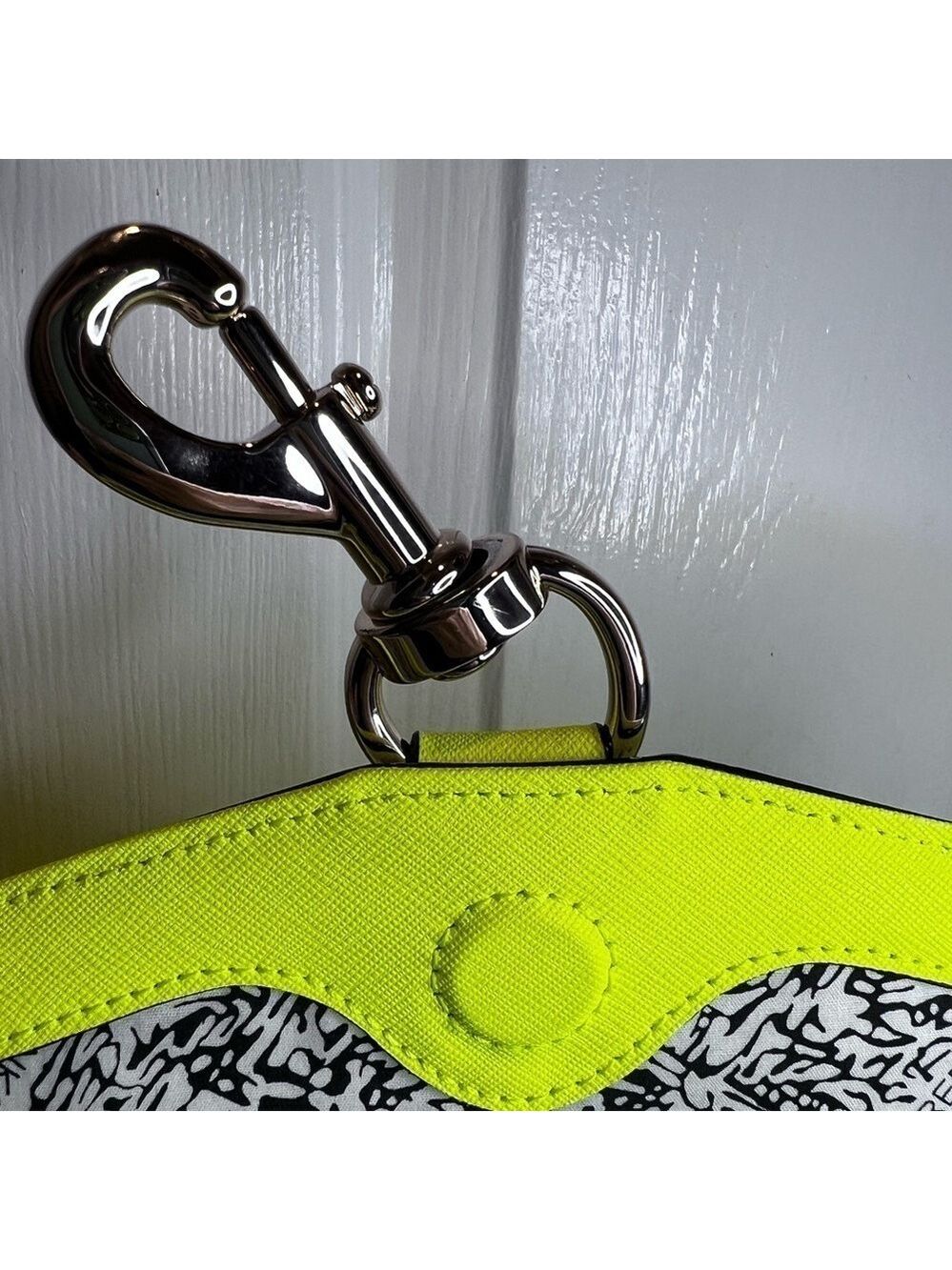REBECCA MINKOFF HUDSON MOTO LEATHER NEON MARIGOLD BAG - Picture 14 of 16